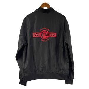 Bad Company On Tour Bomber Jacket XL Black Red Sewn Rock N Roll